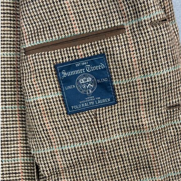 Polo Ralph Lauren Polo Soft Tailored Tick Weave Jacket Brown 40R $998 - Picture 7 of 9